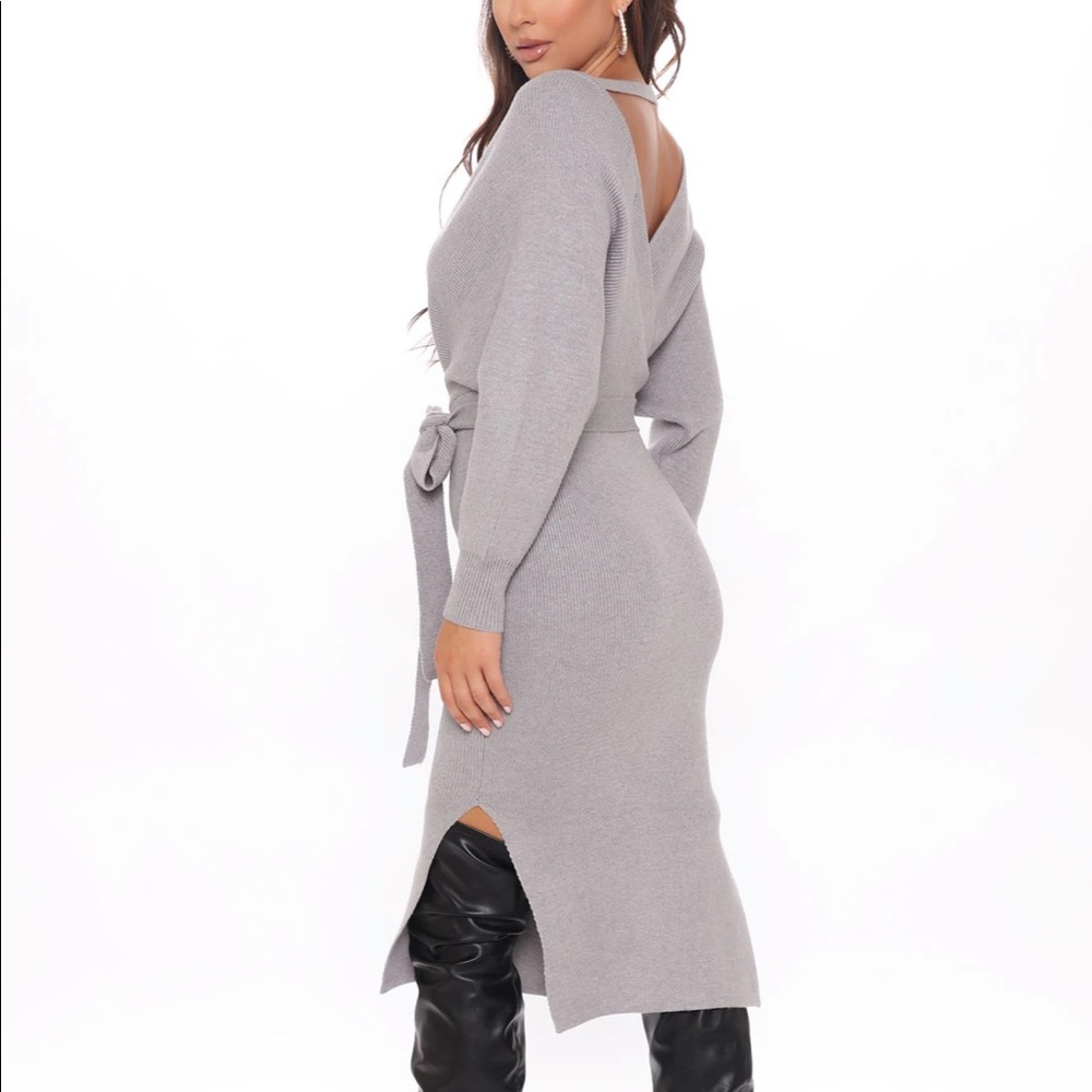 Grey Sweater Dress